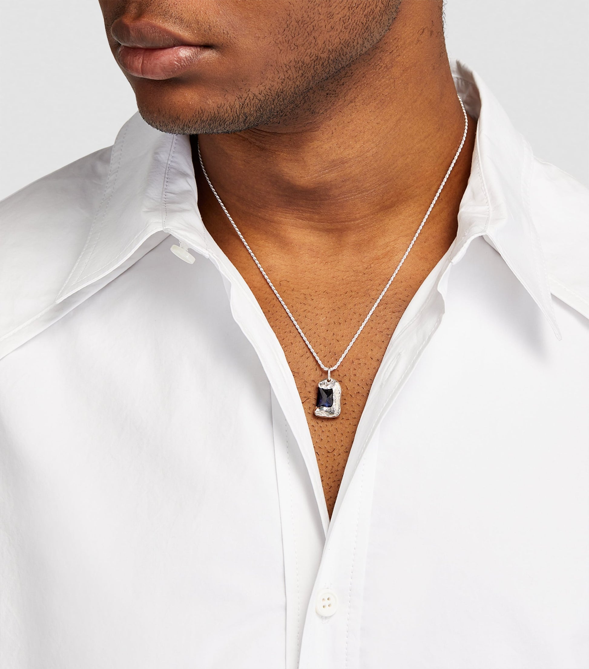 Bleue Burnham Sterling Silver and Sapphire Rose Necklace