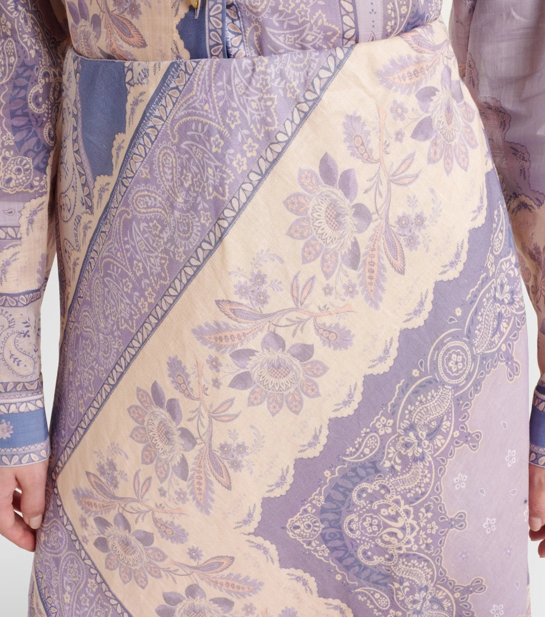 Zimmermann - Lucky printed linen skirt