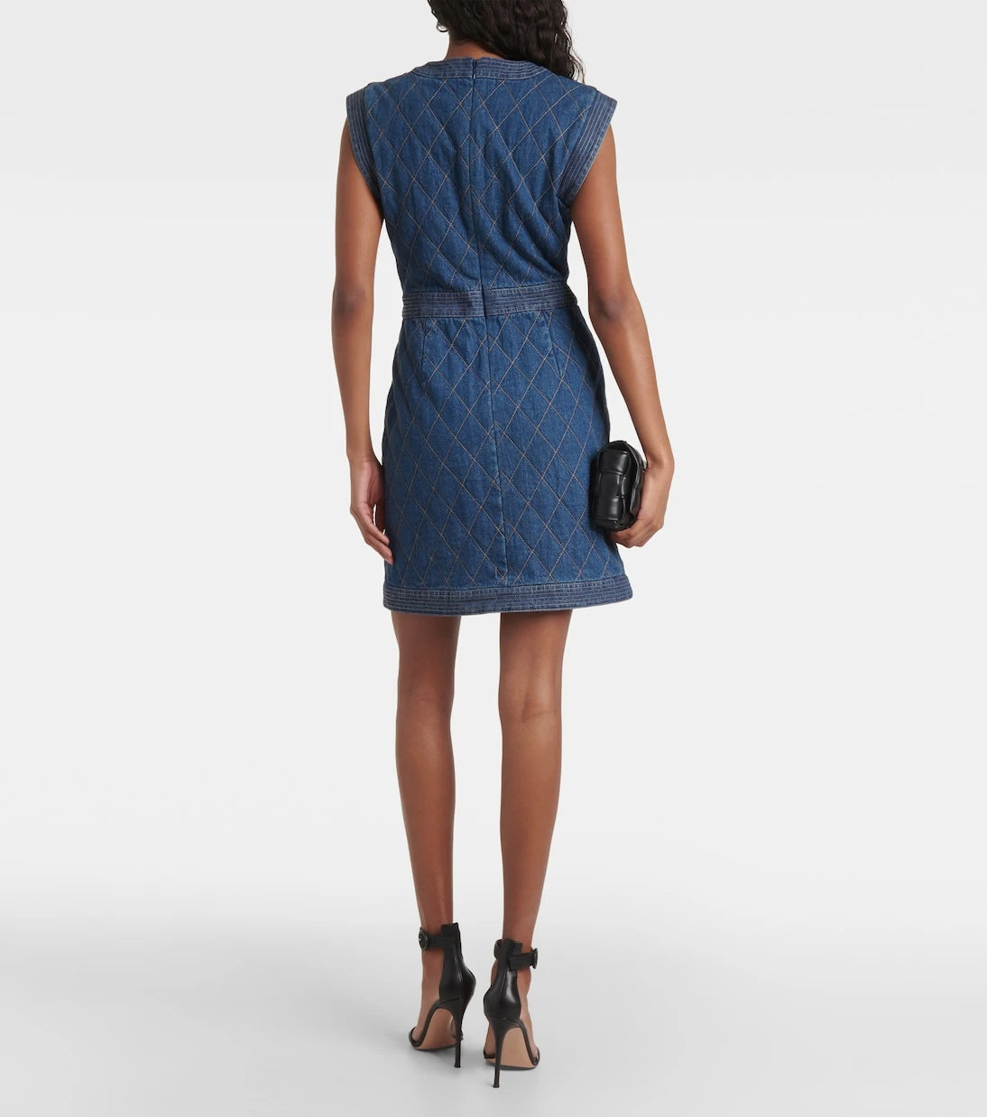 Veronica Beard - Ginny quilted denim minidress
