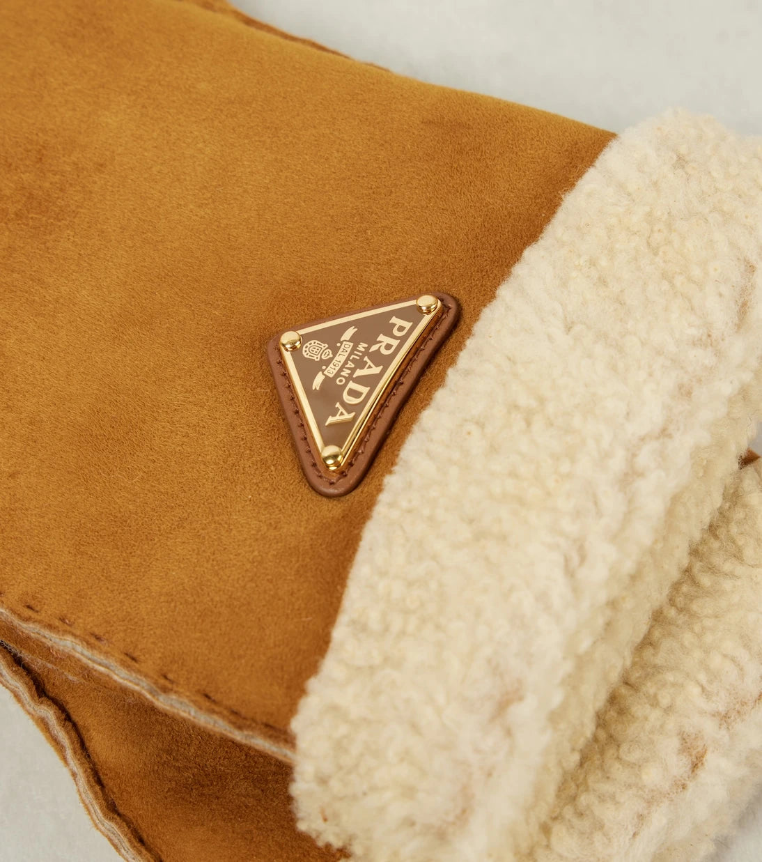 Prada - Shearling mittens