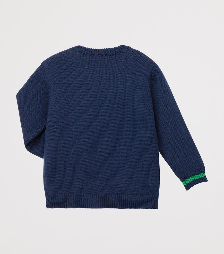 Miki House Wool-Blend Colour-Block Sweater (2-4 Years)
