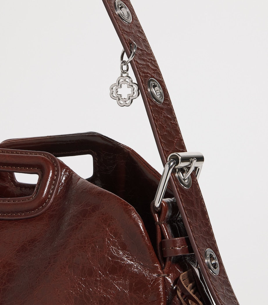 Cracked Leather Miss M Shoulder Bag