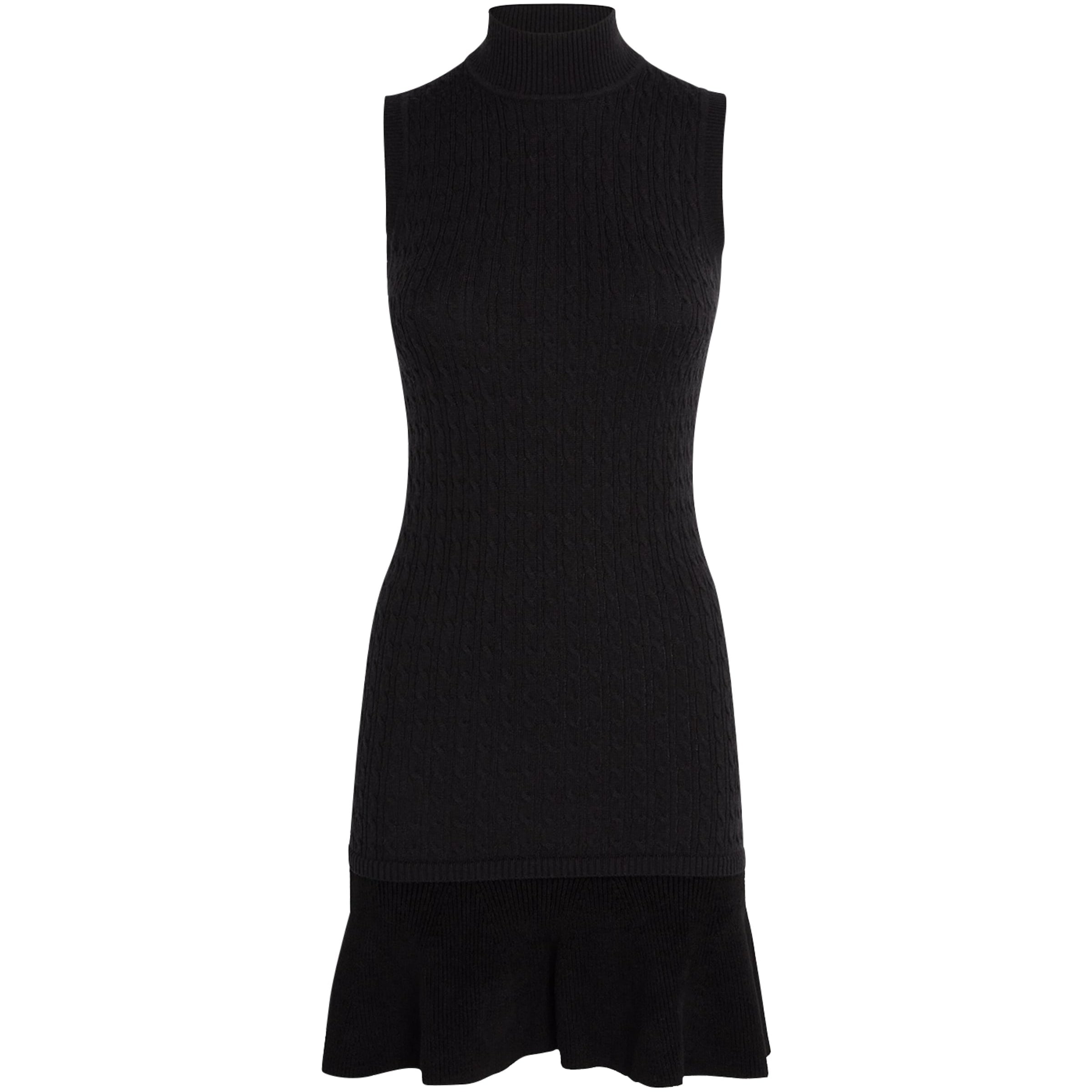 Claudie Pierlot Black Wool-Blend Rollneck Mini Dress