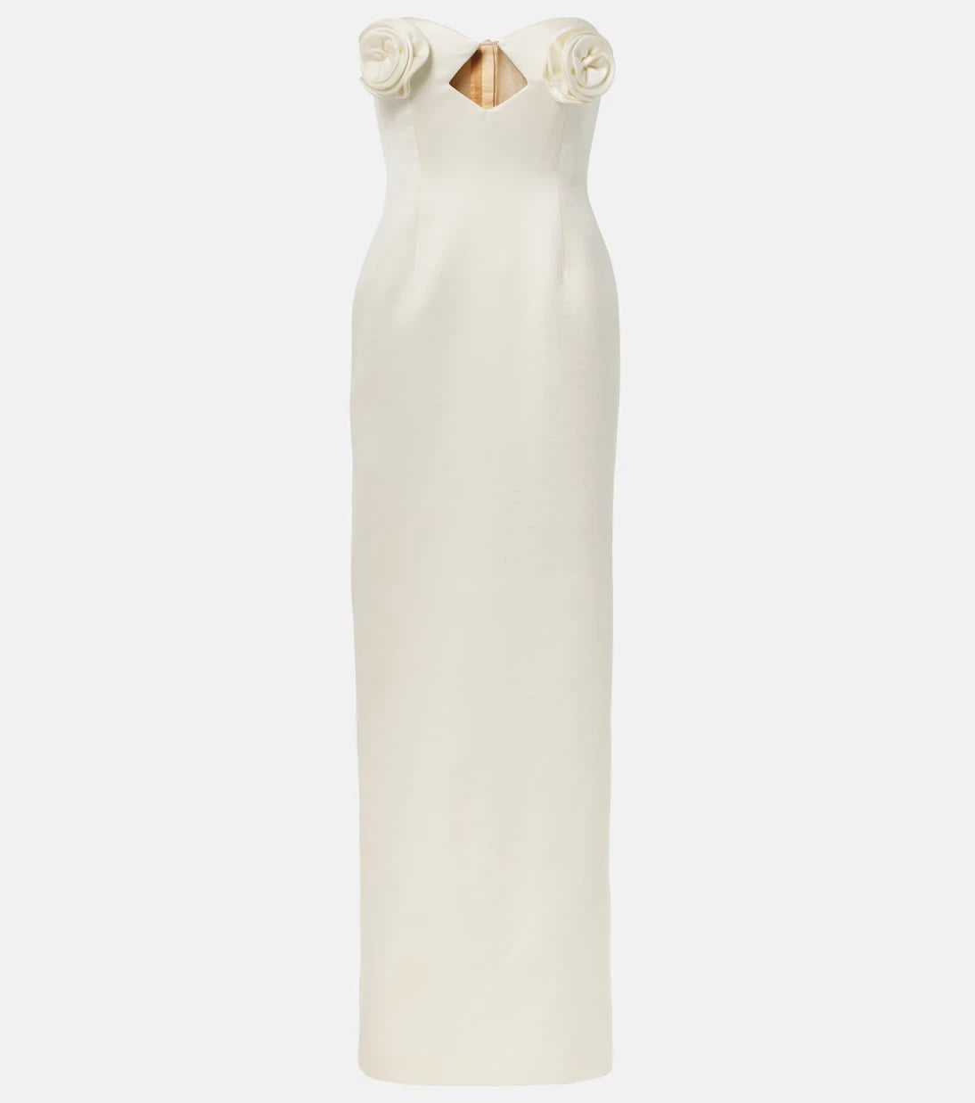 Magda Butrym - Floral-appliqué satin corset gown