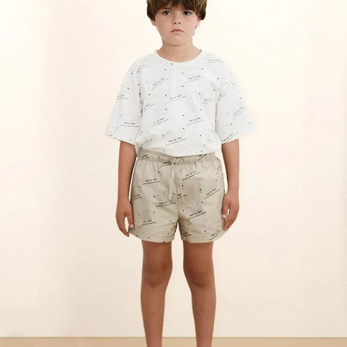 Детска памучна тениска Tinycottons TINY & TINY KNITTED TEE