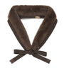 Brown Faux Fur Hood Trim