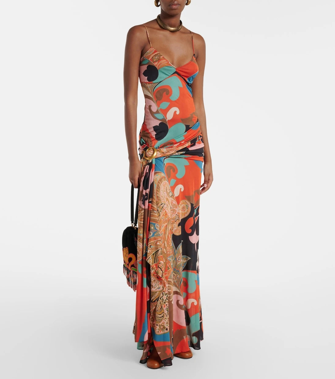 Etro - Paisley draped gown