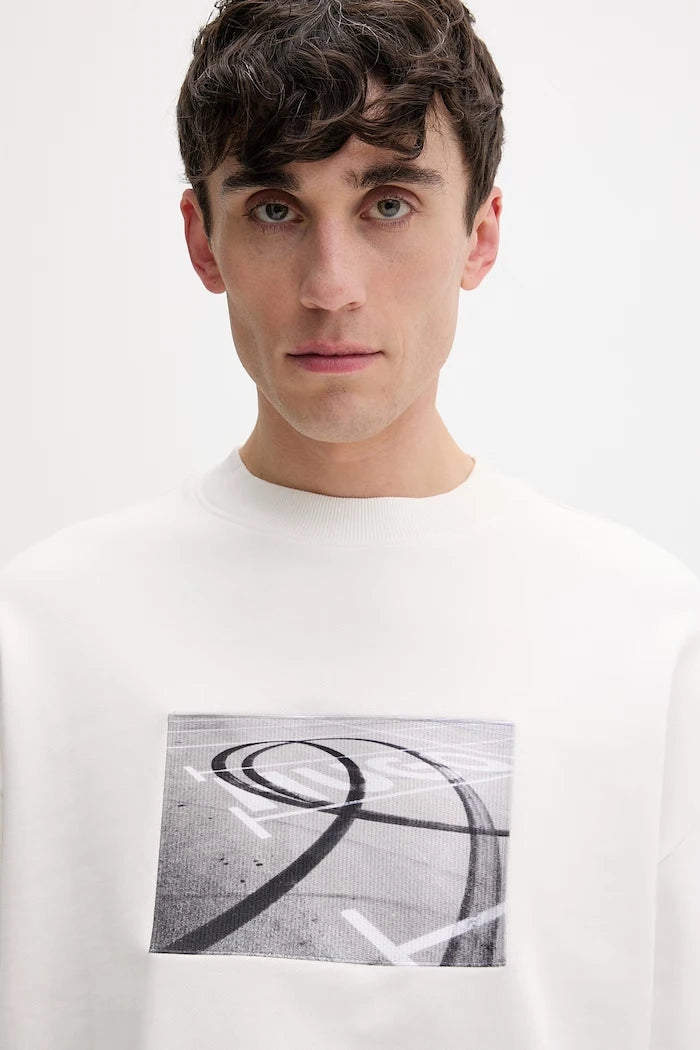 HUGO erkek pamuklu sweatshirt Dweel