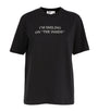Victoria Beckham Black Organic Cotton Slogan T-Shirt