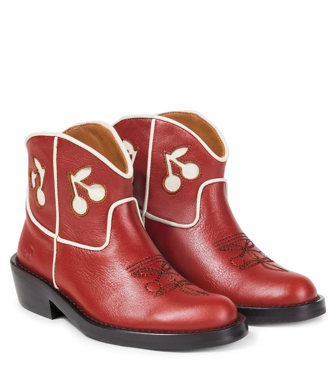 Bonpoint - Joya embroidered leather ankle boots
