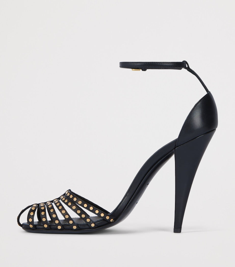 Givenchy Leather Studded Cage Sandals 95
