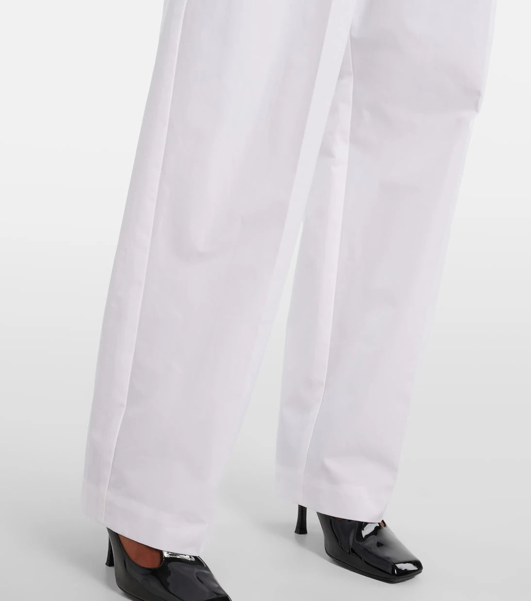 Khaite - Trenton cotton poplin wide-leg pants