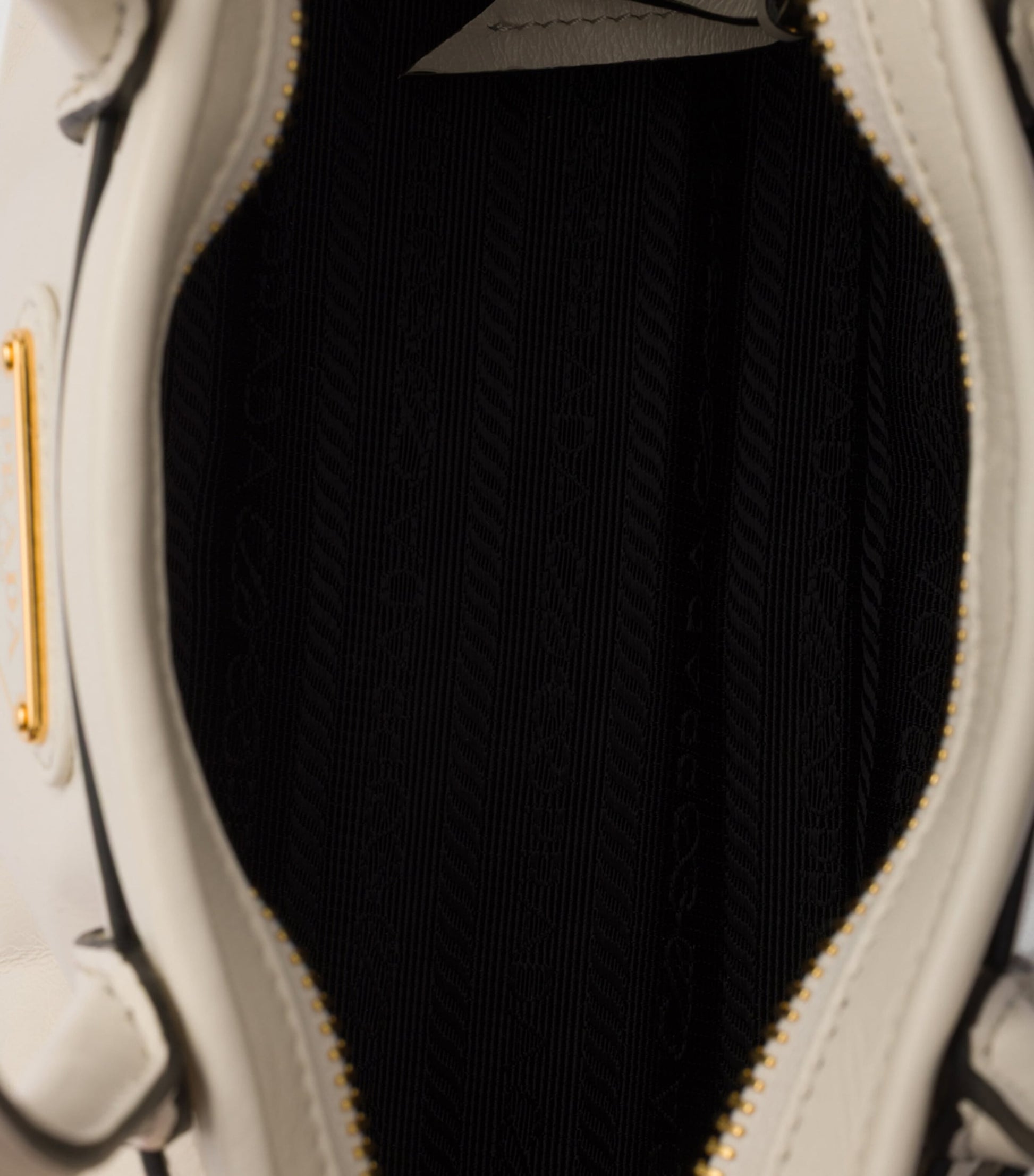 Prada White Mini Leather Bonnie Shoulder Bag