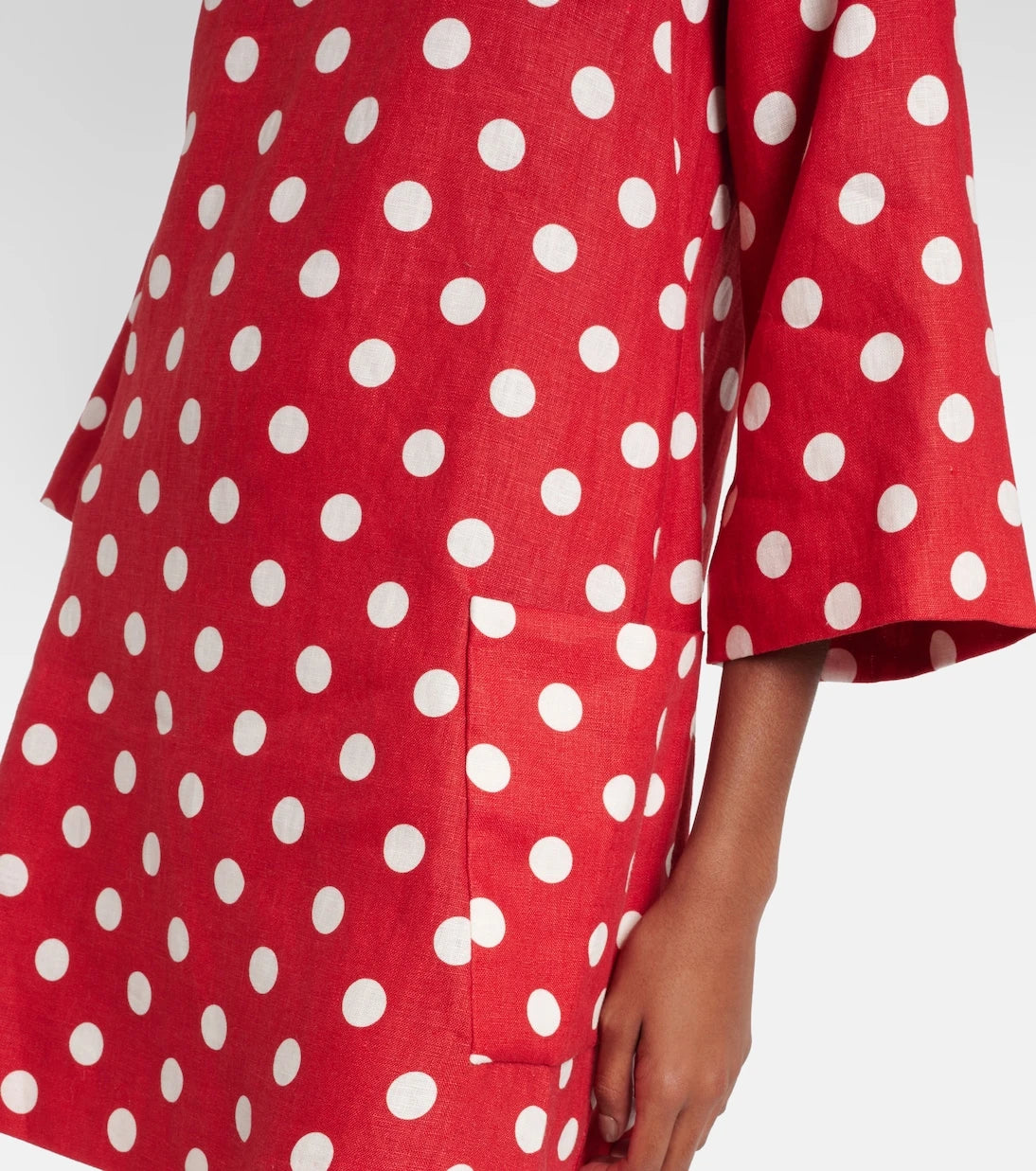 Posse - Nina polka-dot linen minidress
