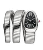 Stainless Steel and Diamond Serpenti Tubogas Watch 35mm