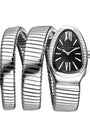 Stainless Steel and Diamond Serpenti Tubogas Watch 35mm