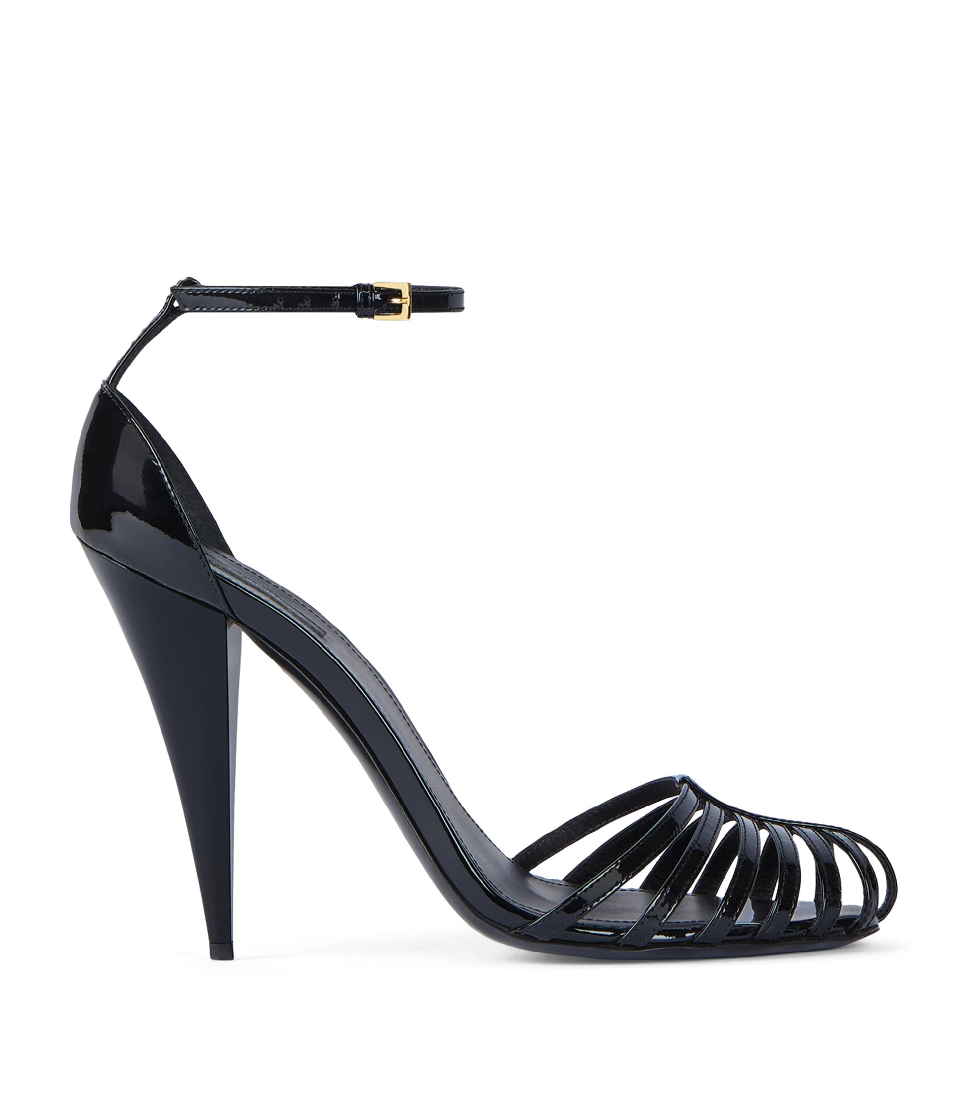 Givenchy Patent Leather Caged Heeled Sandals 95