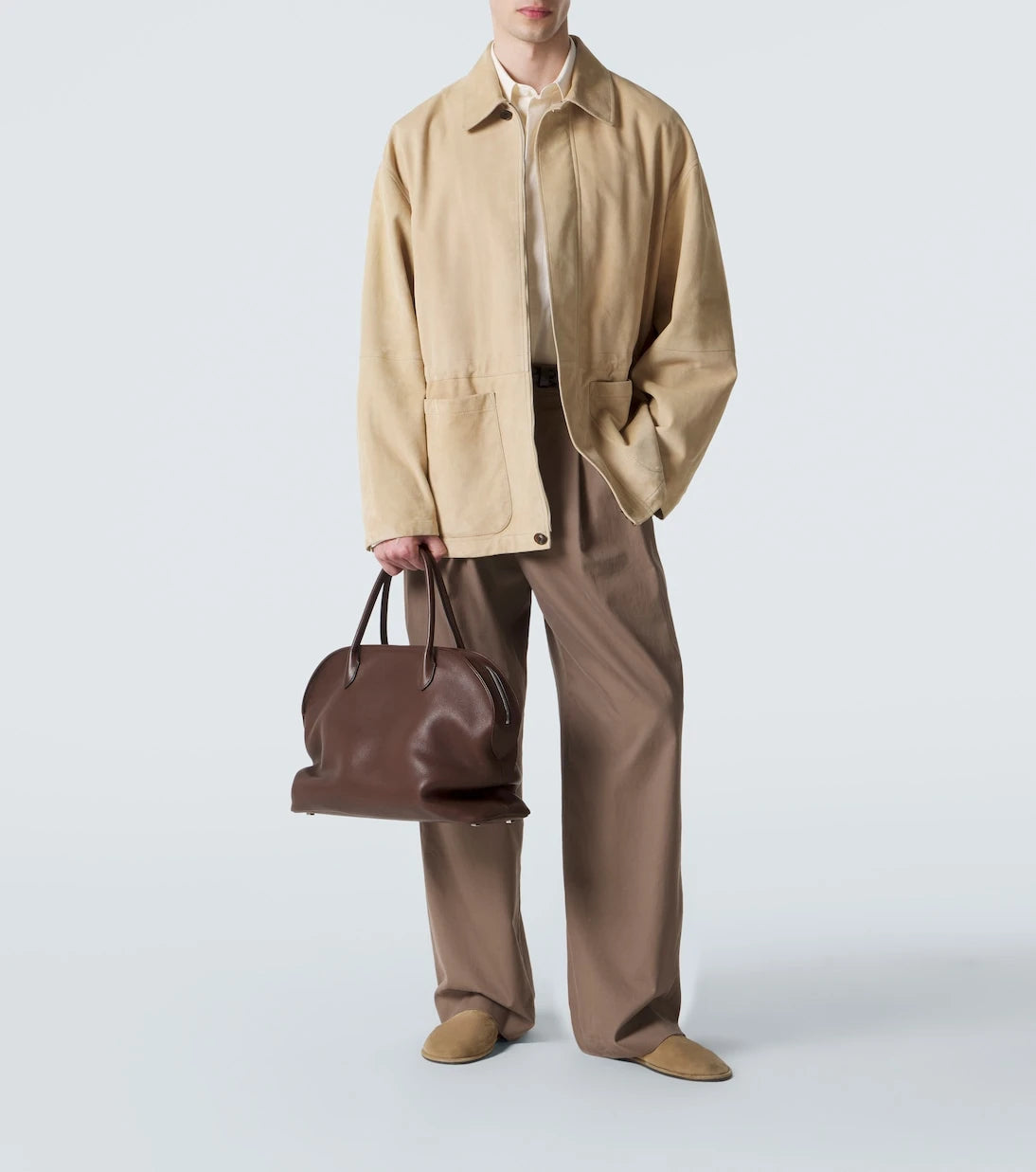 The Row - Agnes 16 leather top-handle bag