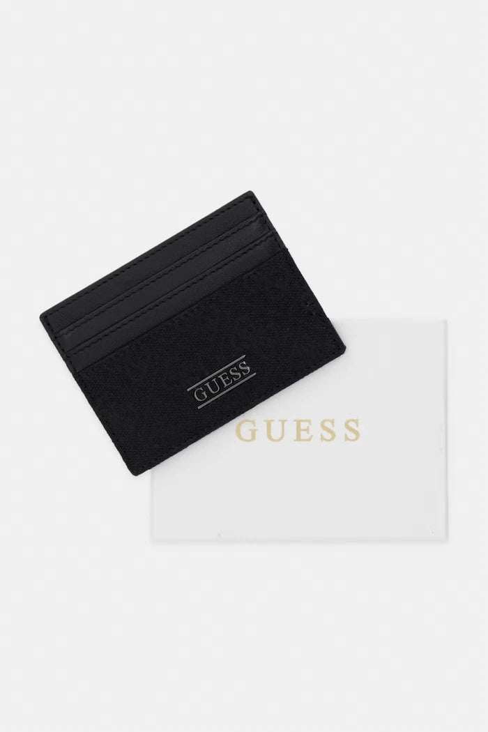 Guess калъф за карти мъжки от кожа BOSTON
