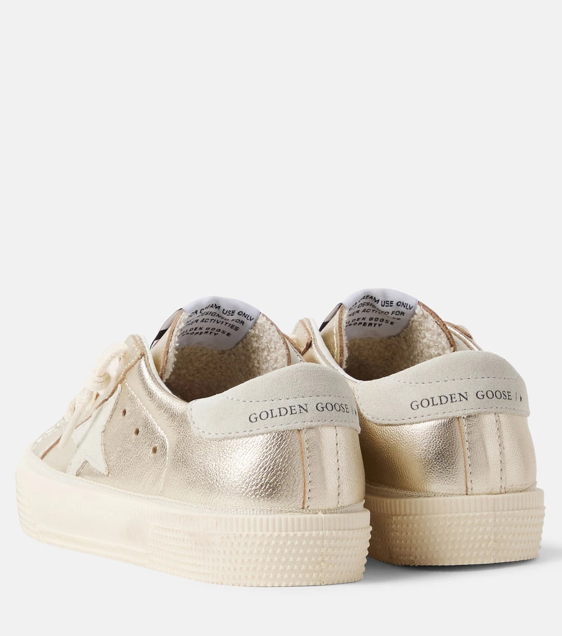 Golden Goose Kids - May metallic leather sneakers