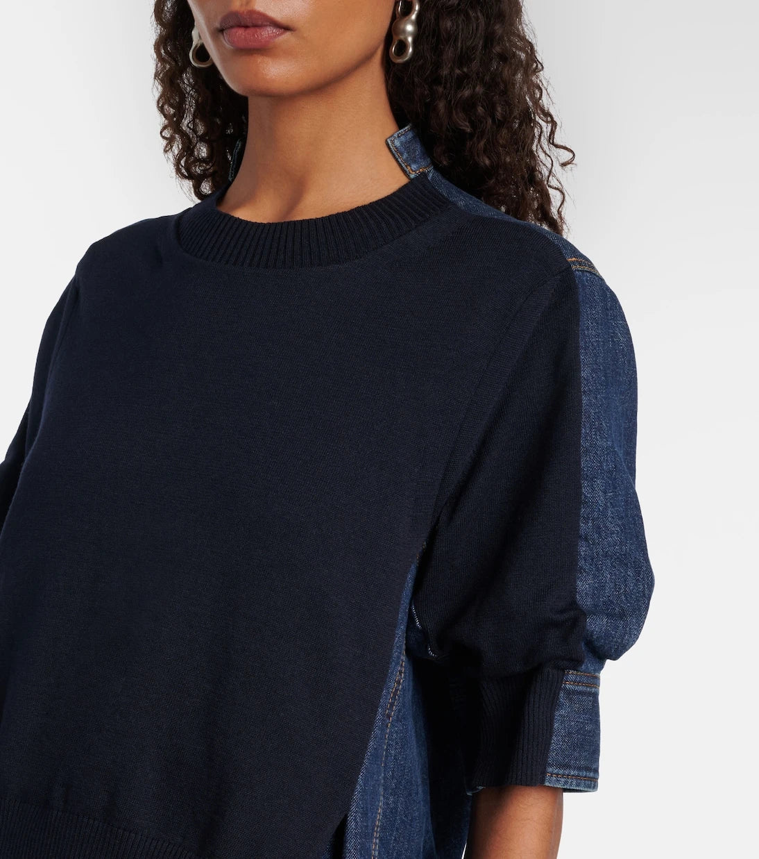 Sacai - قميص دنيم متعدد الطبقات