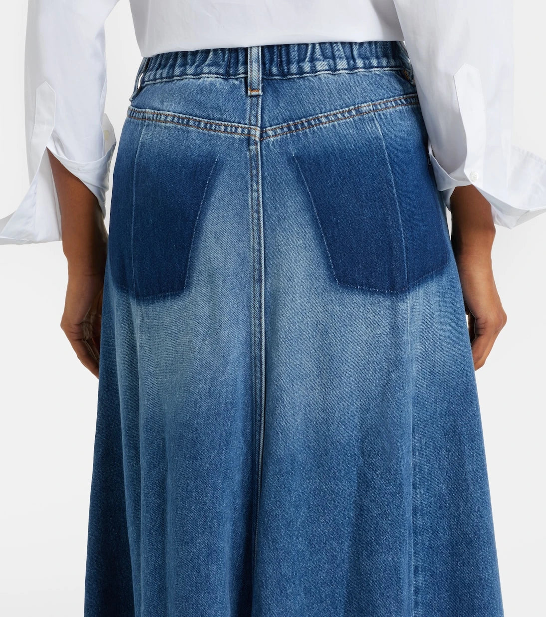 AG Jeans - تنورة تولا ماكسي دنيم