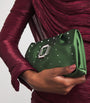 Malone Souliers Green Satin Embellished Vittoria Clutch Bag