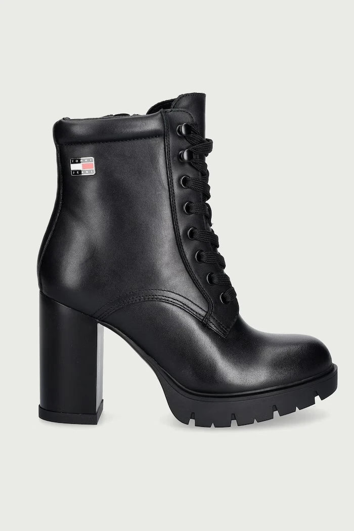 Deri Kadın Yüksek Topuklu Botlar TJW LACE UP HIGH HEEL BOOTS