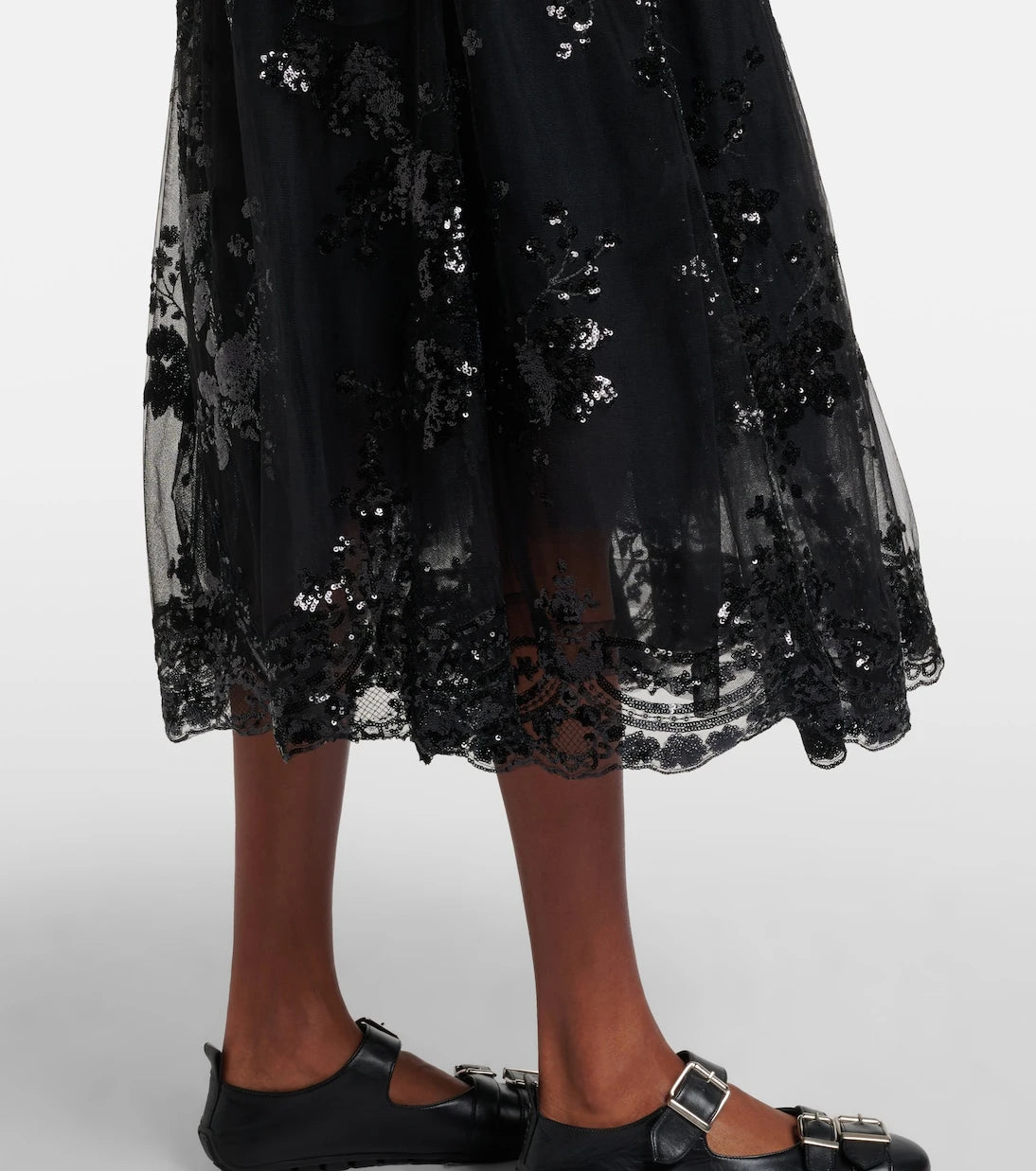 Simone Rocha - Sequined midi skirt