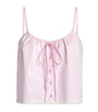 Skims Pink Stretch-Cotton Poplin Sleep Tank Top