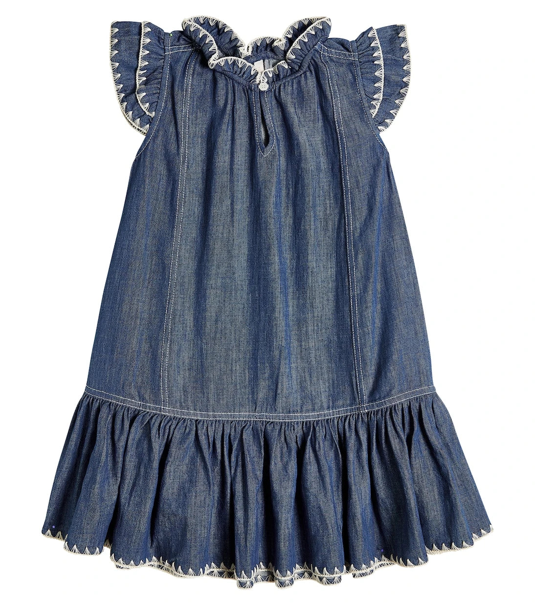 Zimmermann Kids - فستان دينم Devi مطرز