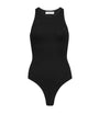 Alaïa Black Ribbed Tank Bodysuit