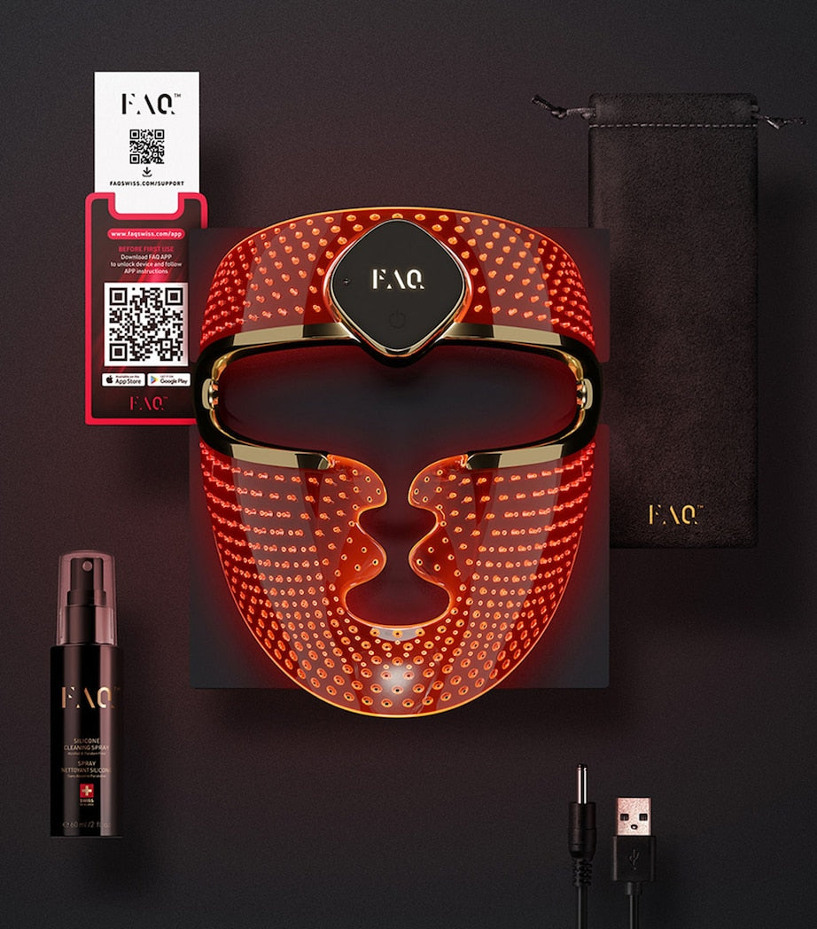 FAQ™ 202 Wireless Silicone 7 LED Light + NIR AntiAgeing Face Mask Treatment