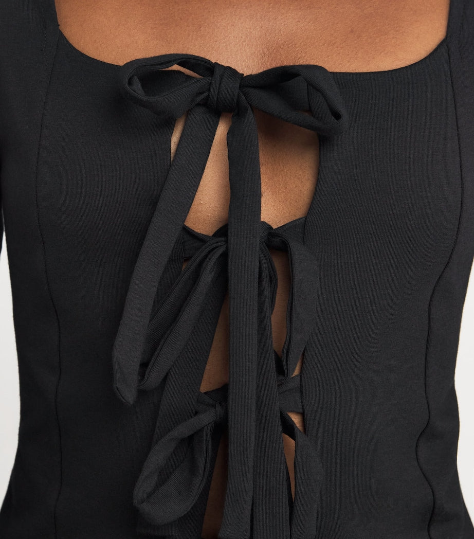 Cotton Jersey Ebony Tie Shirt