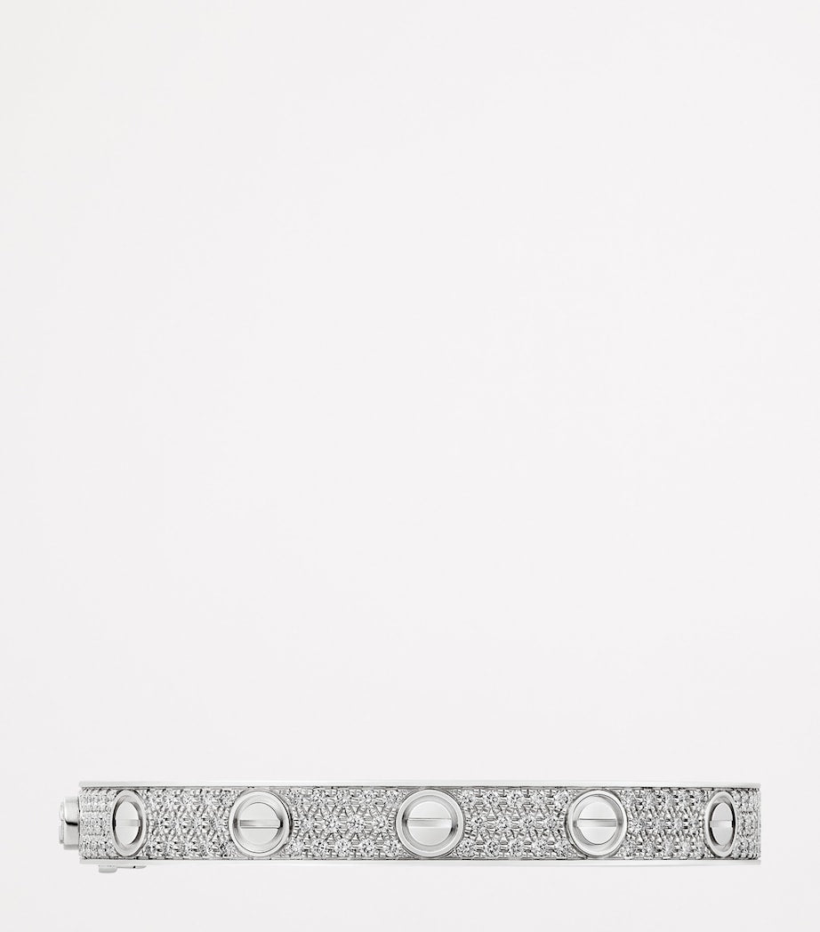 White Gold and Diamond LOVE Bracelet