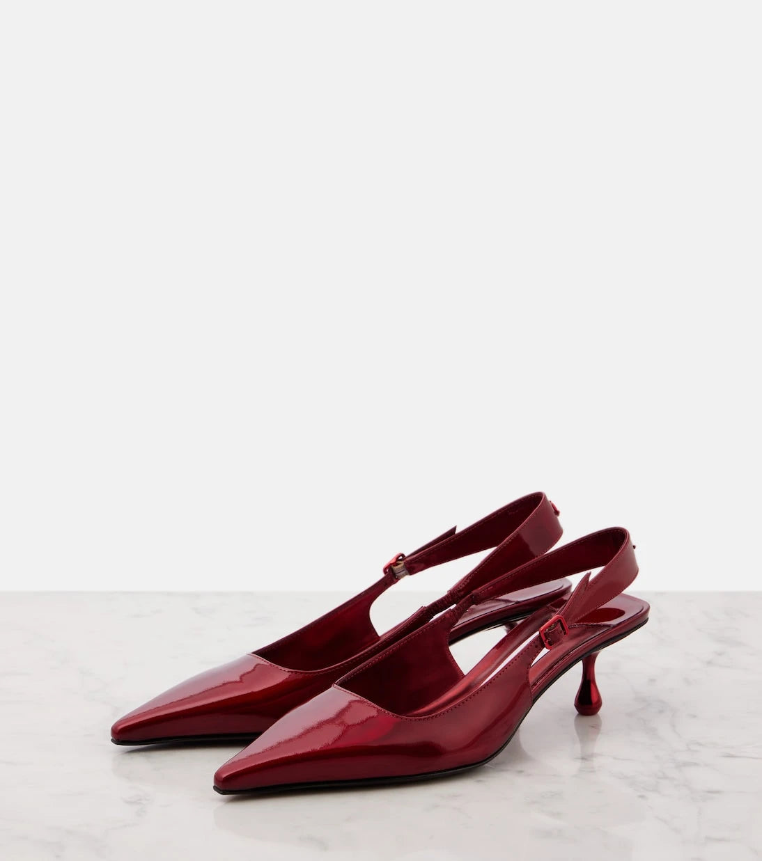 Jimmy Choo - Amel 50 patent leather slingback pumps