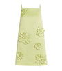 LEO LIN Green Satin Floral Leia Mini Dress