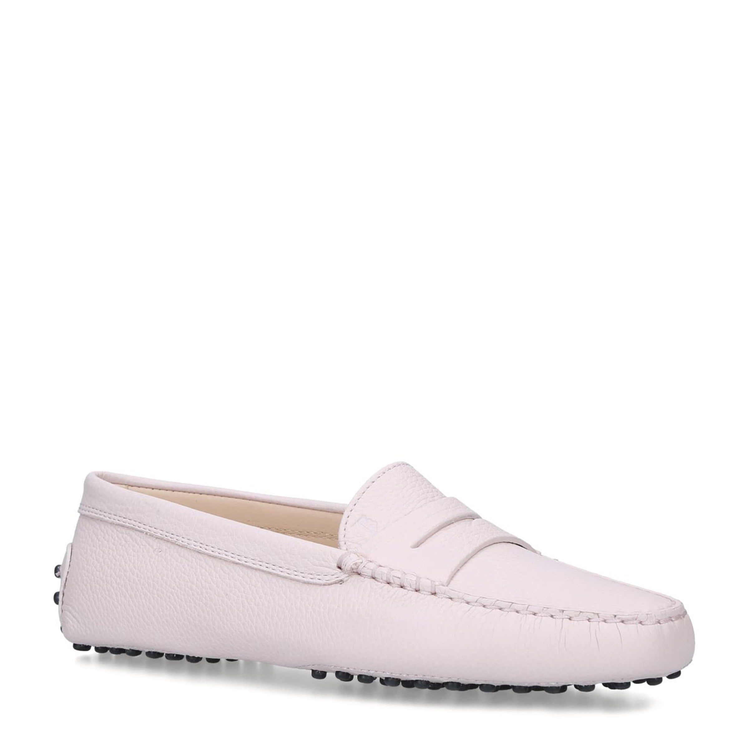 Beige Leather Gommino Driving Shoes