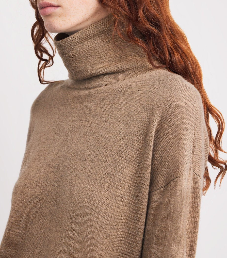 Colombo Brown Cashmere Rollneck Sweater