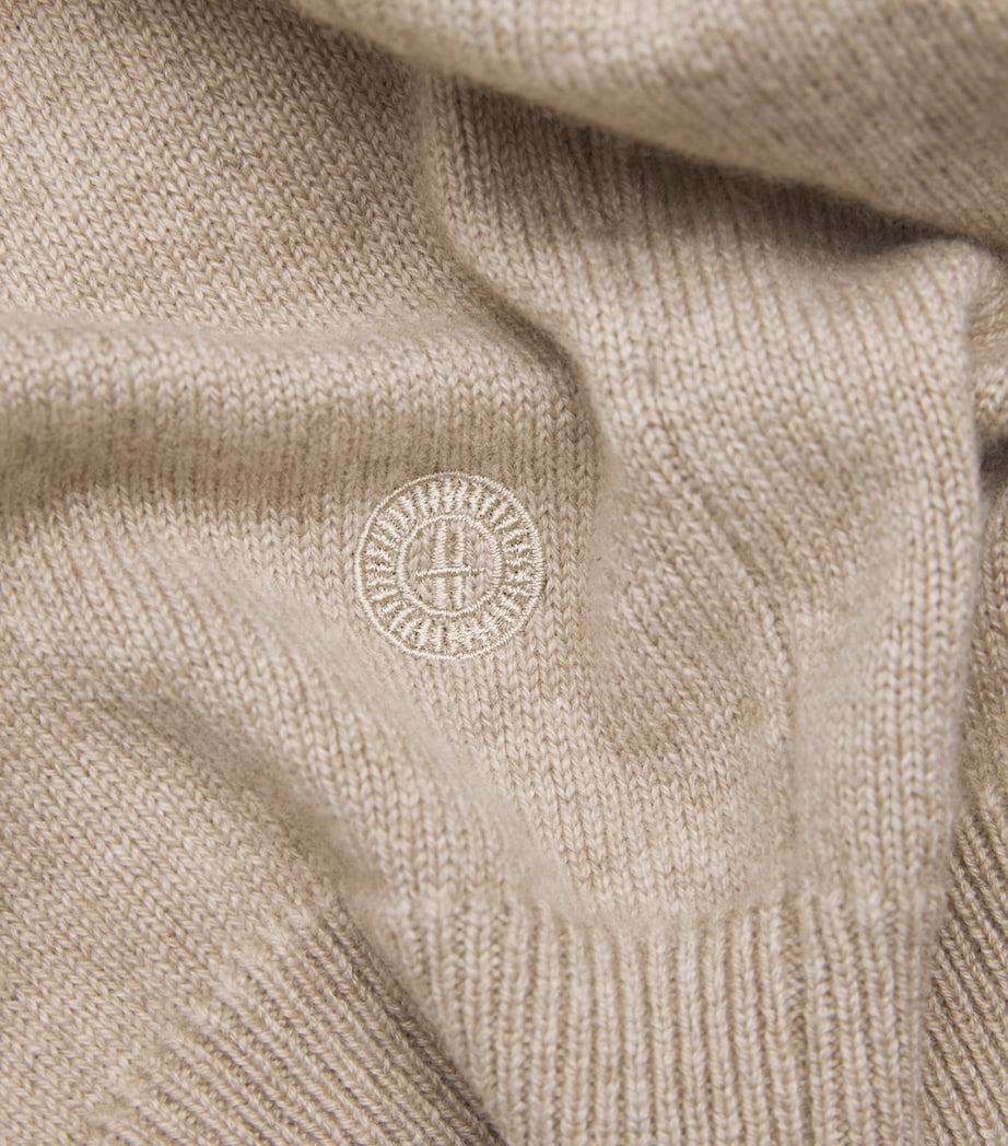 Beige Cashmere Hoodie