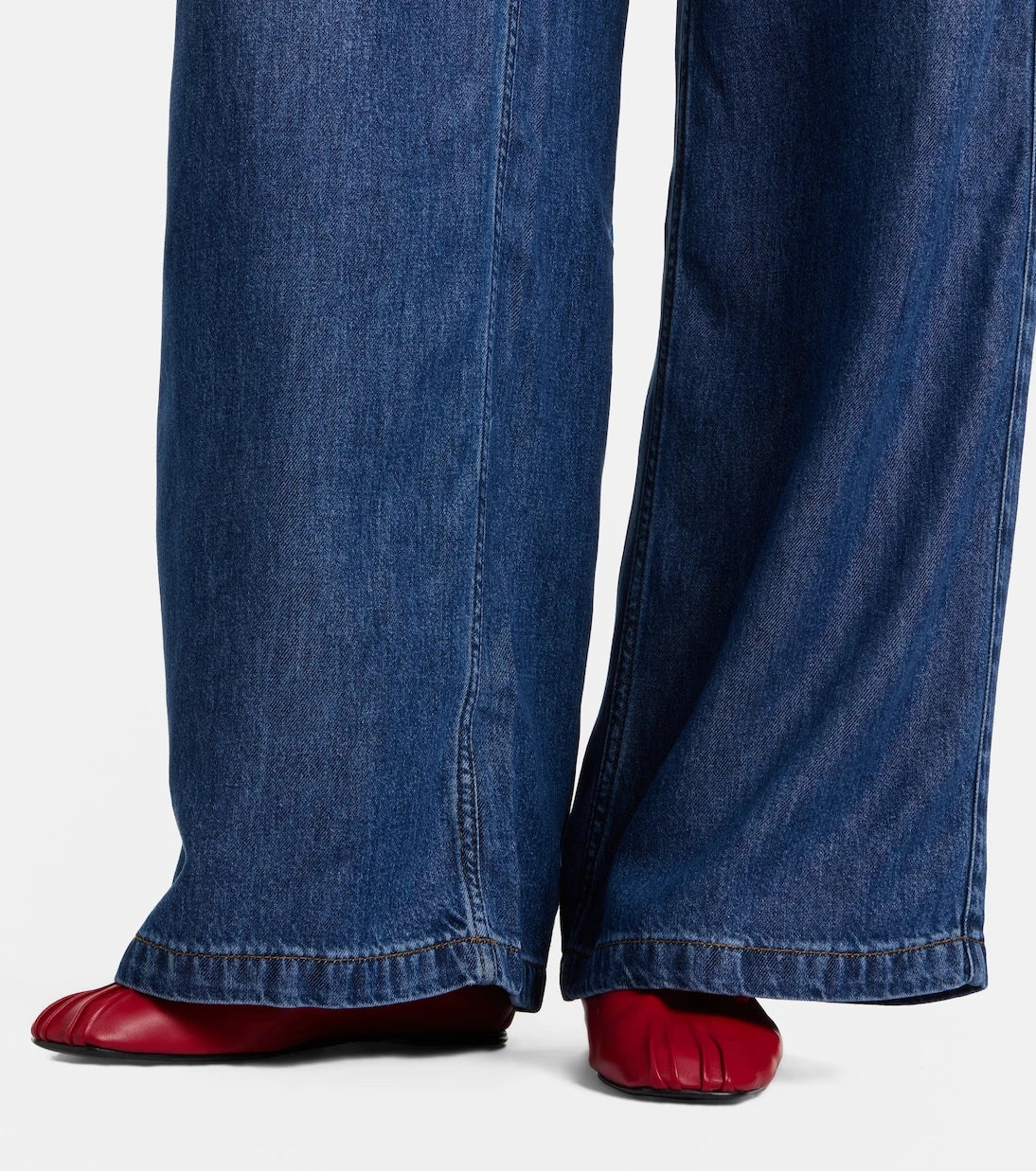 Self-Portrait - Belted denim jumpsuit