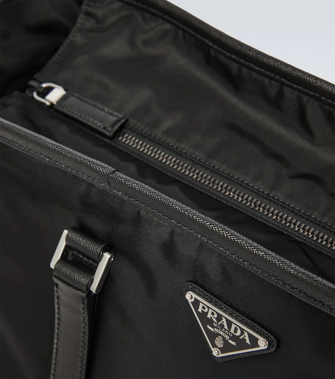 Prada - Re-Nylon leather-trimmed tote bag