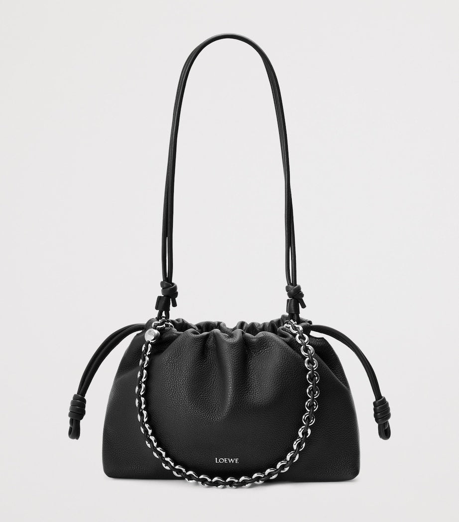 Medium Leather Flamenco Shoulder Bag