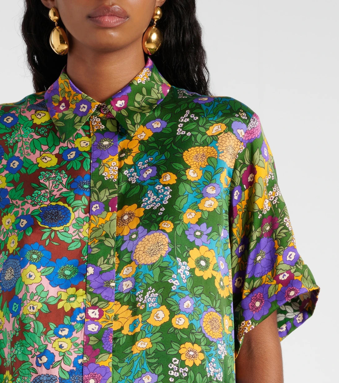 Alémais - Printed silk satin shirt