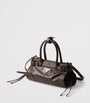 Prada Brown Mini Leather Bonnie Top-Handle Bag
