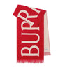 Burberry Red Wool Logo Scarf