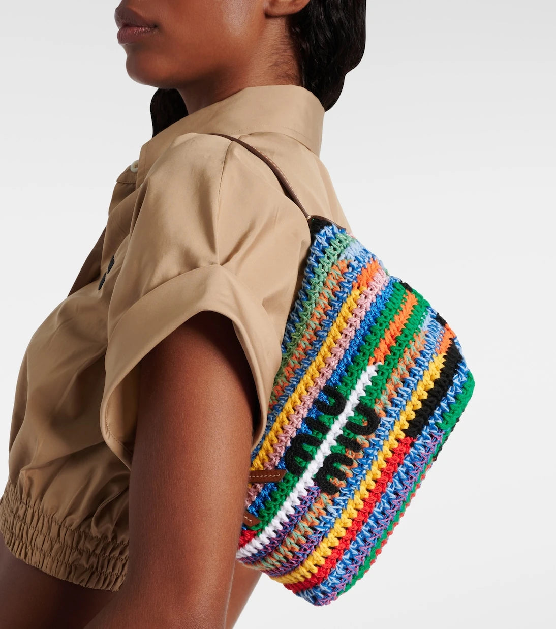 Miu Miu - Logo crochet shoulder bag