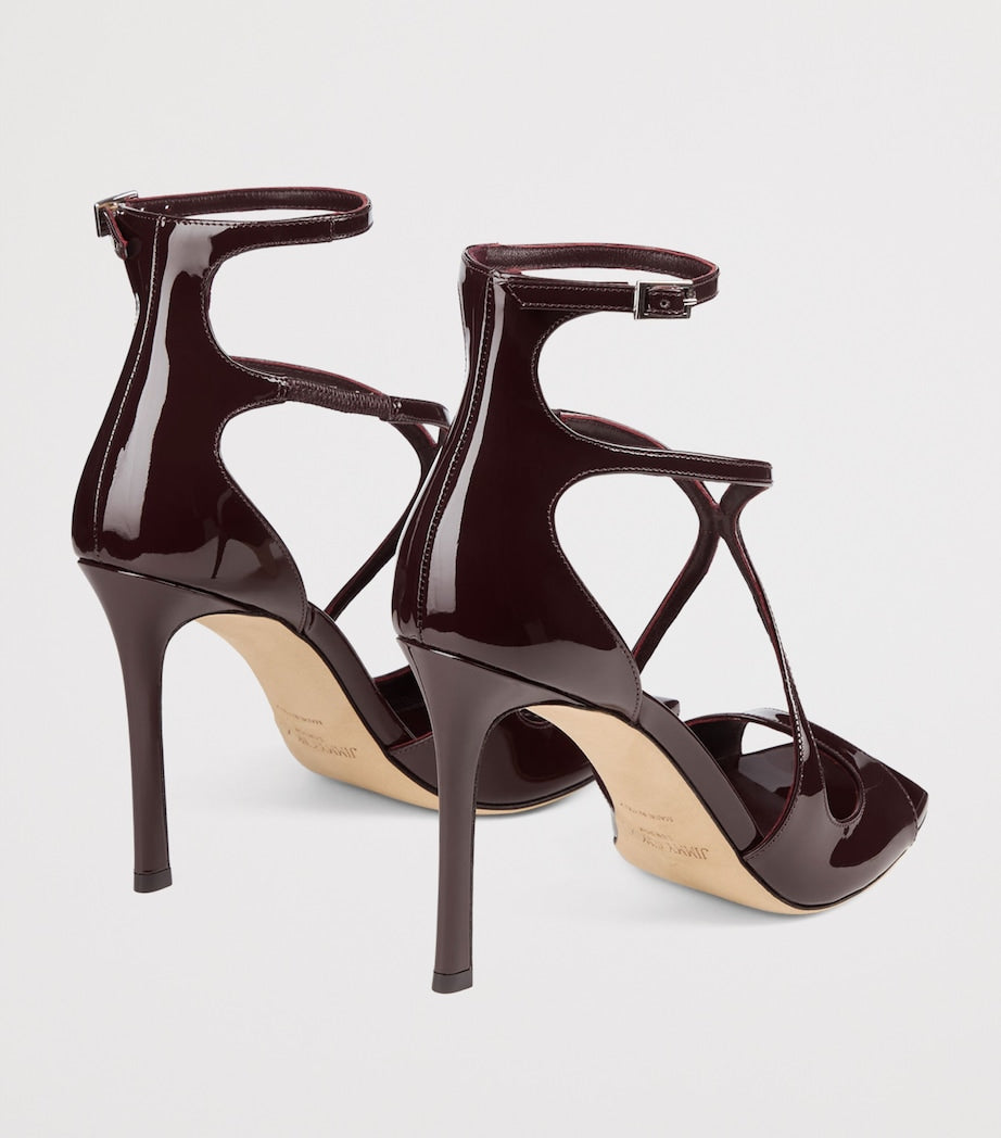 Jimmy Choo Burgundy Azia 95 Leather Sandals