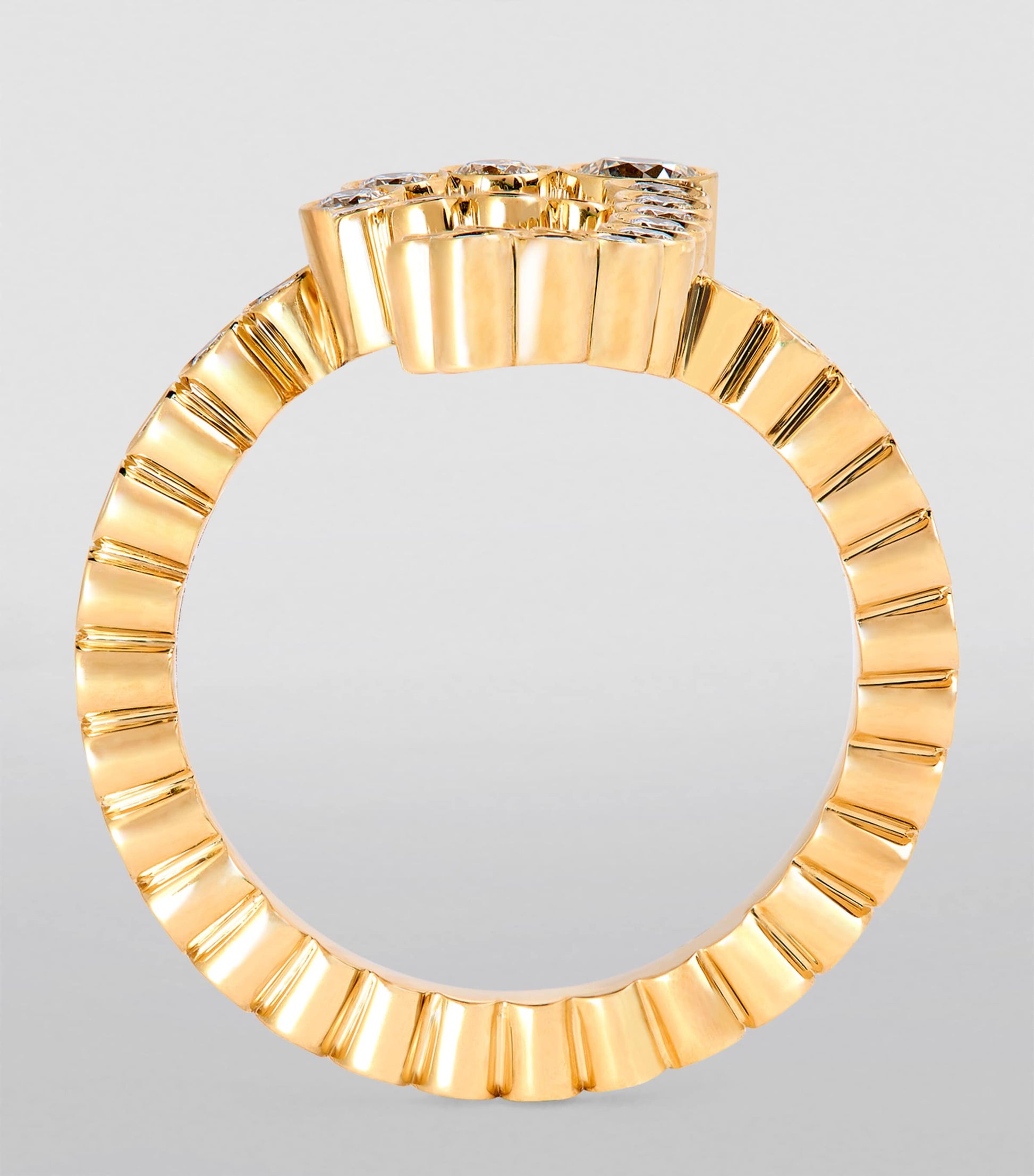Sophie Bille Brahe Yellow Gold and Diamond Ensemble 'G' Ring