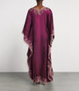 TORLOWEI Purple Silk Lace Tokoni Kaftan
